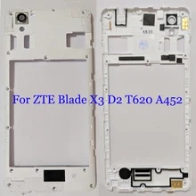 Оригинальная задняя рамка задняя камера стеклянная батарея средняя рамка для zte Blade X3 D2 T620 A452 Корпус чехол Задняя рамка