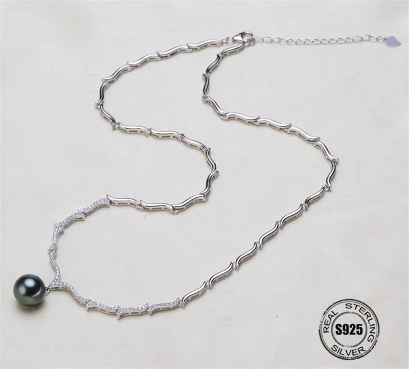 Necklace Pendant Findings S925 Sterling Silver Necklace Chain Settings Jewelry Parts Fittings