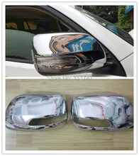 Car Styling!2pcs Chrome Door Rearview Mirror Covers Decoration Trim For Toyota Prado Land Cruiser 150 FJ150 2014 2015