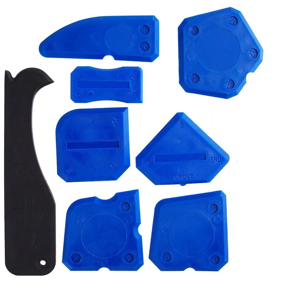 Free Shipping 9 Pieces Sealant Tools Caulking Kit Silicone Sealant Scraper  Sealant Finishing Tool Caulking Tool Kit