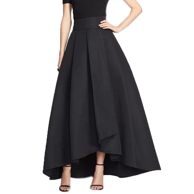 navy pleated maxi skirt