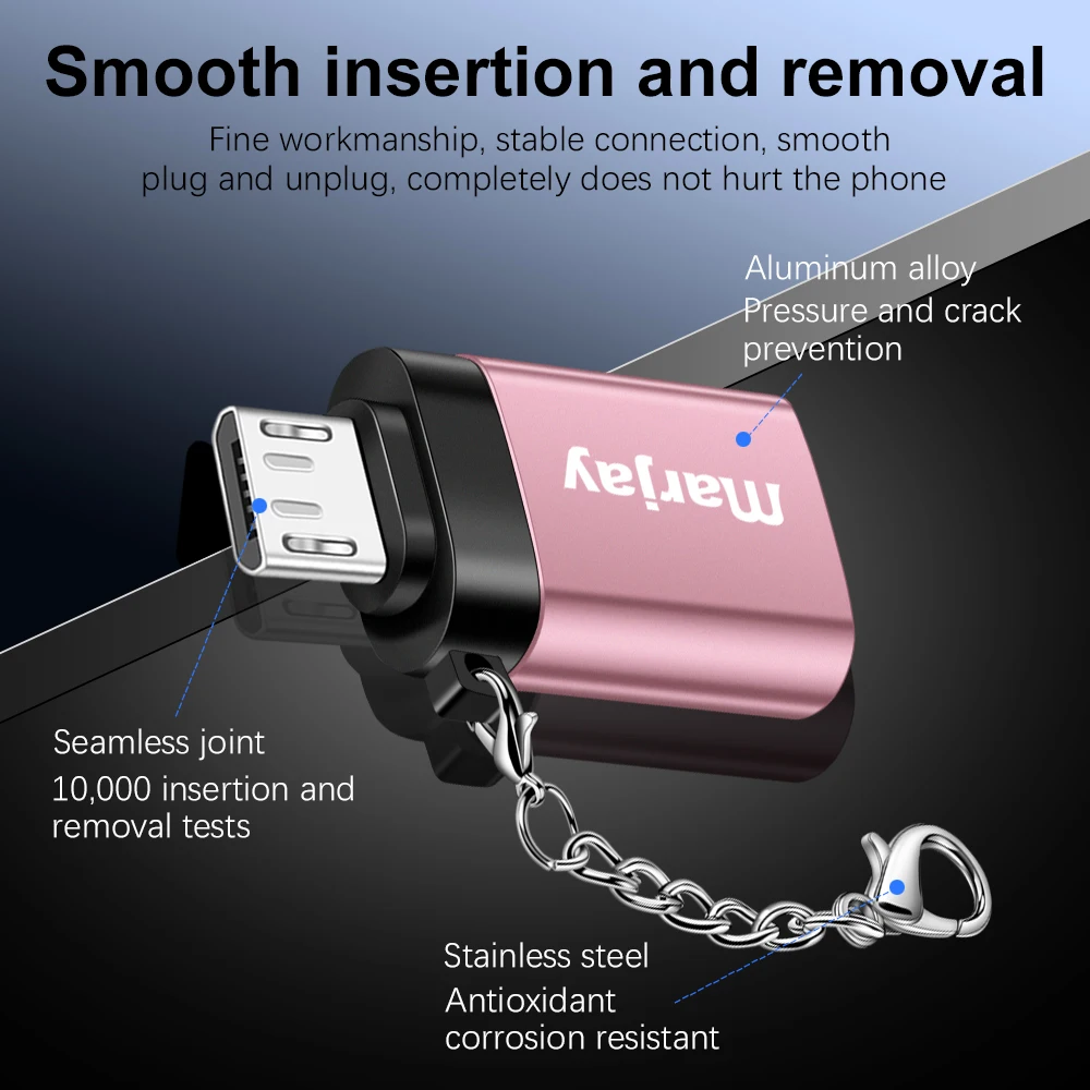 Marjay Micro USB OTG кабель адаптер для Xiaomi Redmi Note 5 Micro USB разъем для samsung S6 планшет Android USB 2,0 OTG адаптер