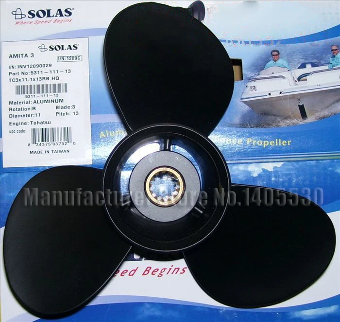 

Top Quality Aluminum Outboard Propeller For Tohatsu 35-55hp Outboard Motor Engine 11.1*13 (11 1/8*13)