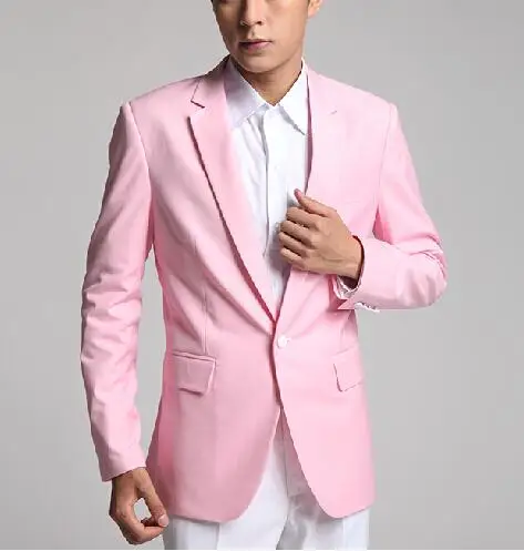 2017 New Men Pink Slim Fit Men/'s Formal Casual Wedding Dress Suits Jacket Pants
