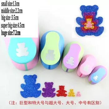 

5pcs 3" 2" 1.5" 1" 5/8" panda shape craft punch set Hole Paper Cutter Scrapbooking punchers school Paper Puncher eva hole punch