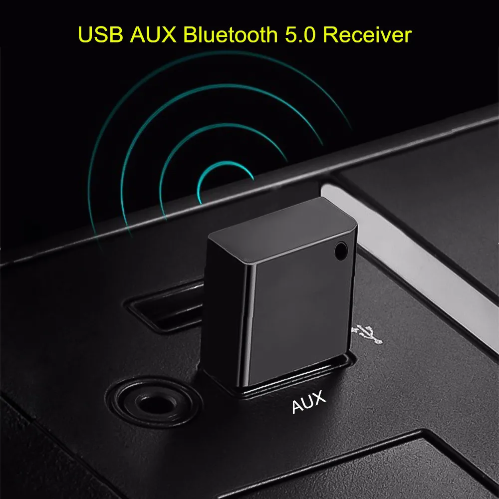 Автомобильный комплект USB AUX Bluetooth 5,0, беспроводной аудиоприемник, usb-адаптер для автомобильного радио, MP3-плеера, беспроводной Mouss, без разъема 3,5 мм