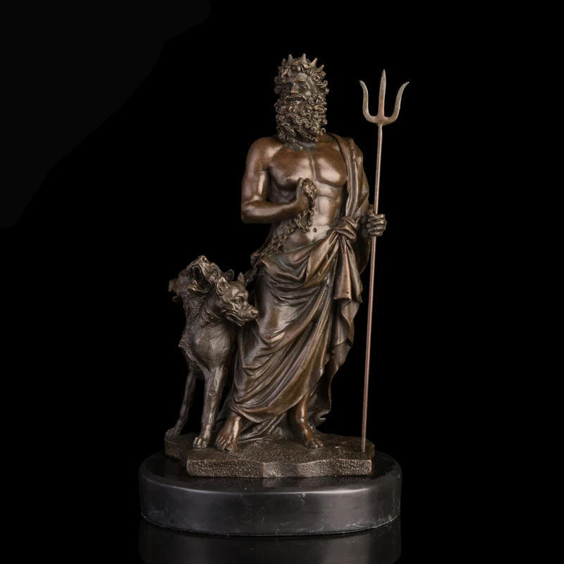 wallpapers Hades Statue Ancient Greece arts crafts copper ancient greek myth pluto bronze statue western mythology hades with cerberus sculptures wealth god escultura