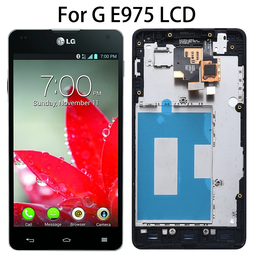 

4.7"Original Display For LG E975 LCD Touch Screen Digitizer Assembly With Frame For LG Optimus G LS970 F180 E971 E973 E975 LCD