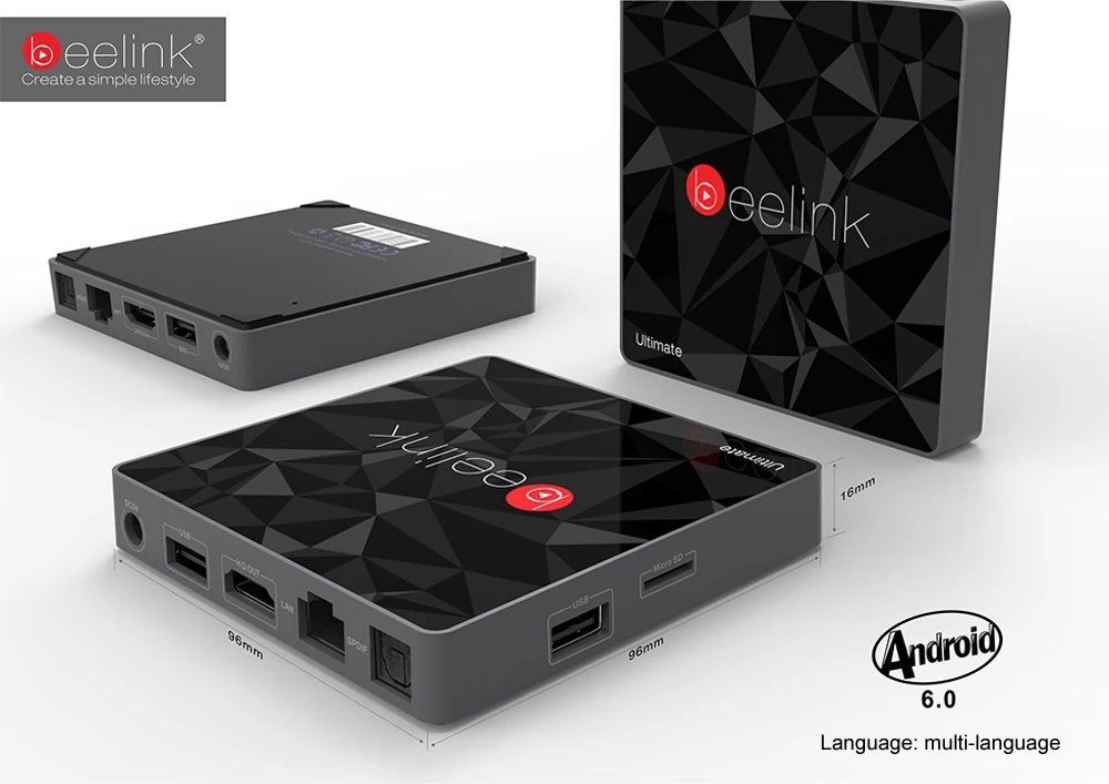 Beelink GT1 Ultimate/GT1-A Smart tv BOX Android 7,1 Голосовое управление Amlogic S912 4K телеприставка 2,4G WiFi HDMI H.265 медиаплеер