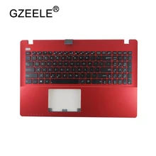 Gzeele для Asus K550 k550c k550ca K550CC k550j k550jd k550jk k550jx нам Клавиатура ноутбука красный C крышку palmrest английская версия