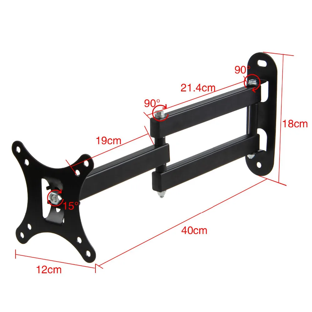 Поворотного ТВ настенный кронштейн настенный держатель для телевизора для девочек в возрасте 14, 15, 16, 17, 19, 20, 22 23 24 26 дюймов 10 кг ЖК-дисплей ТВ Экран