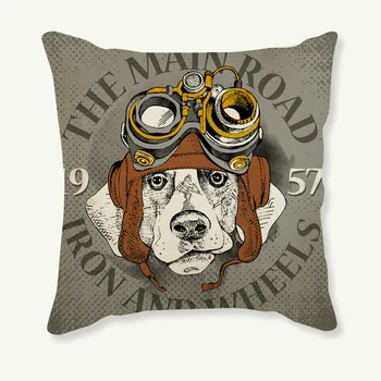 

Fashion Pet Dog Pattern Cushion Throw Pillows Animal Dog Funny image Cotton Linen Home Decoration Children Room Sofa Pillowcase