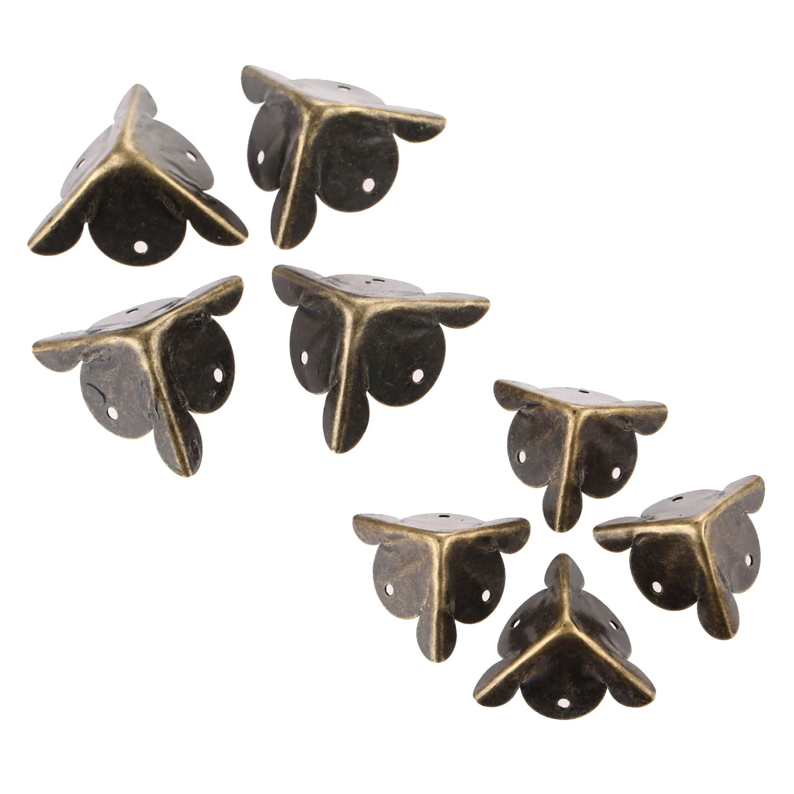

4Pcs 18/25mm Antique Corner Bracket Jewelry Box Cover Wood Case Decorative Feet Leg Corner Protector Guard Furniture Fittings
