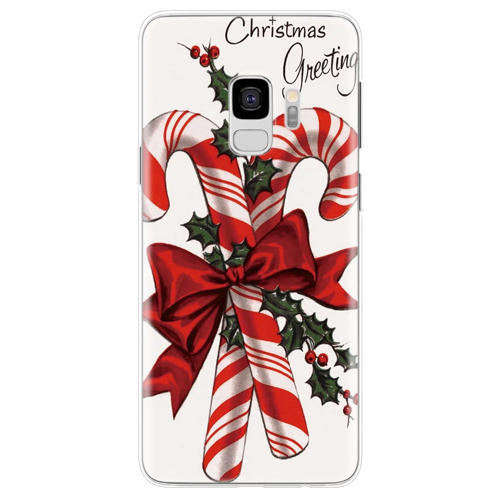 Веселый Рождественский из ТПУ чехол для samsung Galaxy S6 S7 S8 S9 Edge Plus Xcover4 Grand Neo плюс I9060 Note 3 4 5 8 9 чехол Coque
