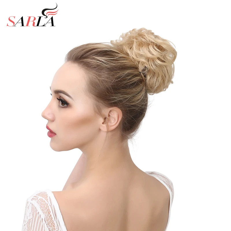 Sarla 10pc Lot Curly Clip In Synthetic Chignon Extensions Bride