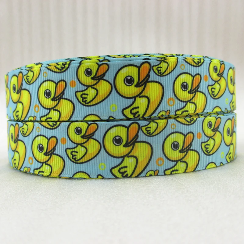 

David accessories 5Y43349 7/8"(22mm) duck ribbon printed polyester ribbon 5 yards, DIY handmade materials, wedding gift wrap