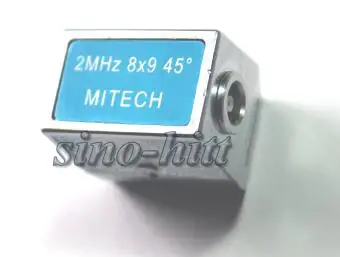 Mitech 45 градусов 2 МГц 8x9 мм угол луча контактный датчик для ультразвукового дефектоскопа