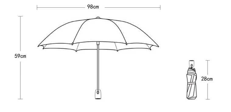 Стильная футболка с изображением персонажей видеоигр Жираф Автоматическая 3 складной зонт от солнца, дождя Для женщин женский Paraguas Plegable Mujer Guarda Chuva