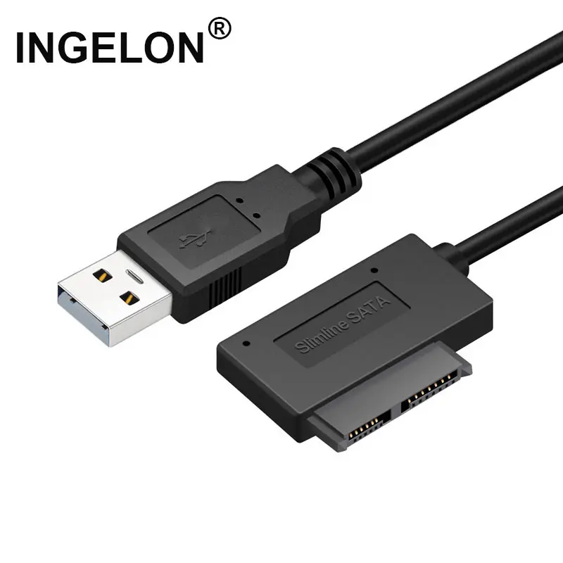 USB 2 0 к Mini Sata II 7 + 6 13 контактный адаптер кабель конвертер для ноутбука CD/DVD ROM Slimline