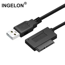 USB 2.0 to Mini Sata II 7+6 13Pin Adapter Converter Cable For Laptop CD/DVD ROM Slimline Drive HDD Caddy Slimline Power Cable 1 set usb 2 0 to mini sataii 7 6 pin adapter cable for laptop cd dvd rom optical drive high speed