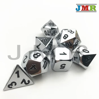 

Alloy Metal D&d Dice Sets Rpg,Dados Rpg Dice Playing,Set of D4-D20 for Role Playing Board Game Playing,with A Iron Box