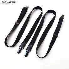 

NEW GUCUANNVIC Classic wild do not cross men suspenders General Fashionable strap black clips Width: 2.5cm suspenders women