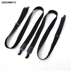 NEW GUCUANNVIC Classic wild do not cross men suspenders  General Fashionable strap black clips  Width: 2.5cm suspenders  women