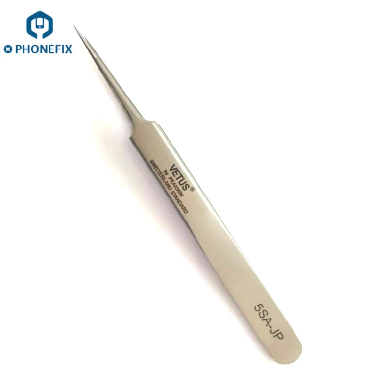 

Vetus High Quality Stainless Steel Precision Tweezers Jumper Wire Circuit Board Repair Pointed Tweezers for Mobile Phone Repair
