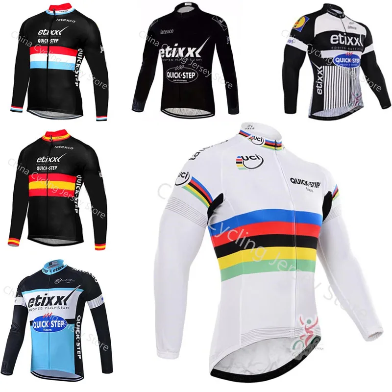 

Quick step New Men Outdoor Sport Cycling Jerseys Bicycle Shirt Mountain Bike Long Sleeve Tops Breathable Road Cycle Clothing A8
