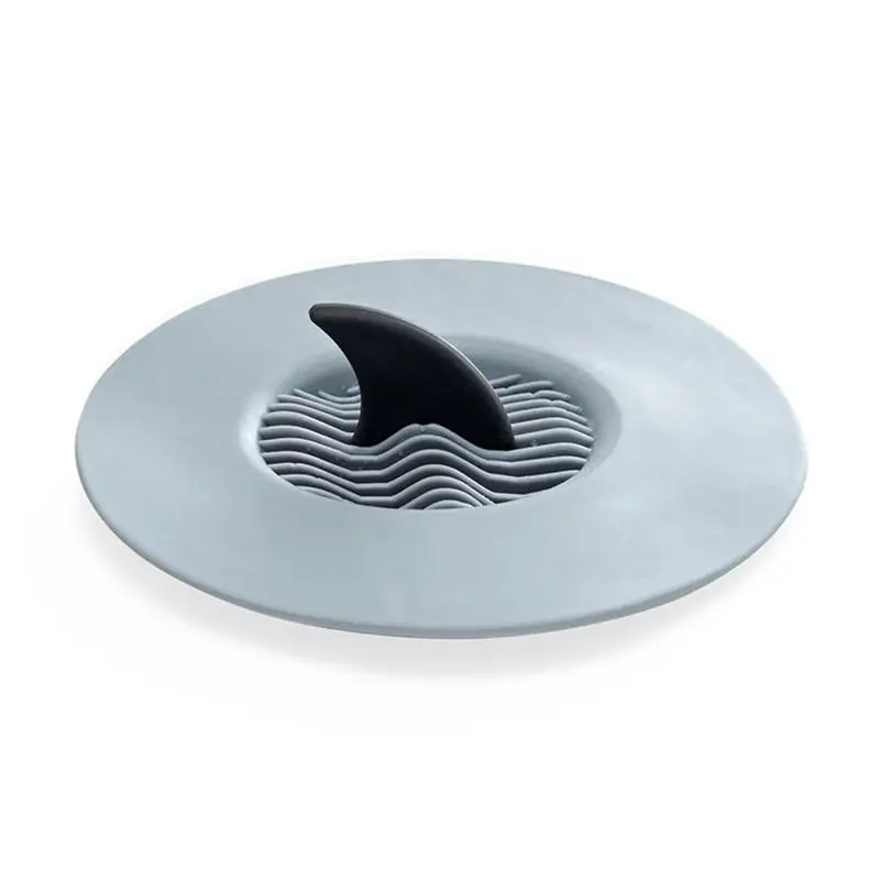 TPR плавники акулы Слив для кухонной раковины слив в ванной раковина Крышка для дренажа решетка для раковины канализационный фильтр для волос фильтр - Цвет: Gray A