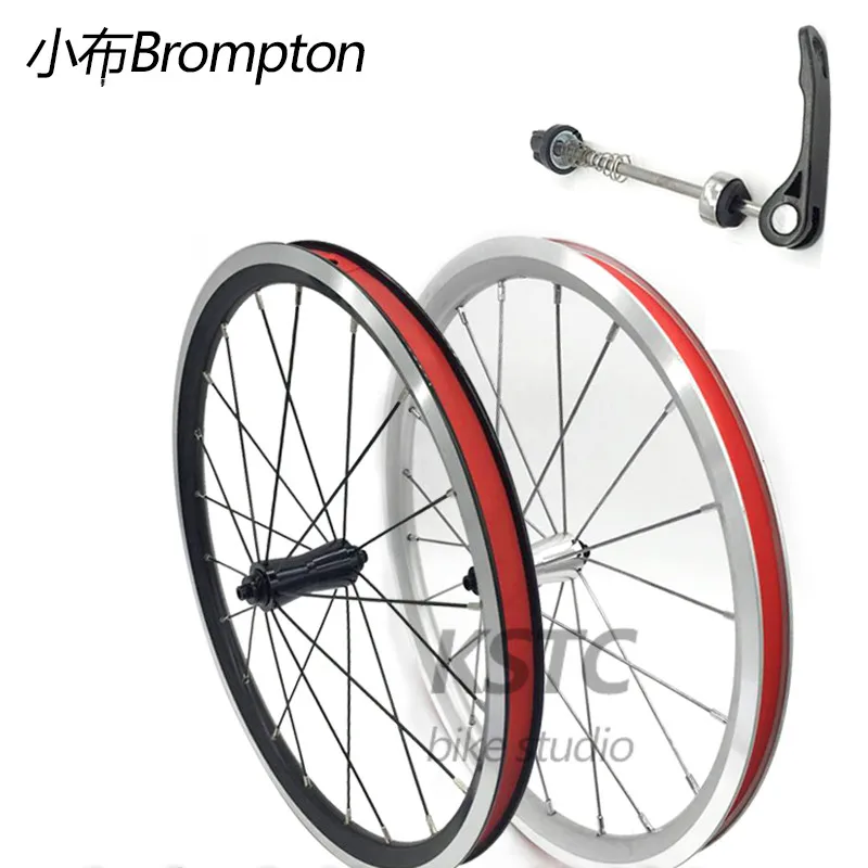 349 комплект колес 161-3/8 переднее колесо для BROMPTON с быстроразъемным прямым подшипником ступицы разбитого ветра передние колеса 74 мм