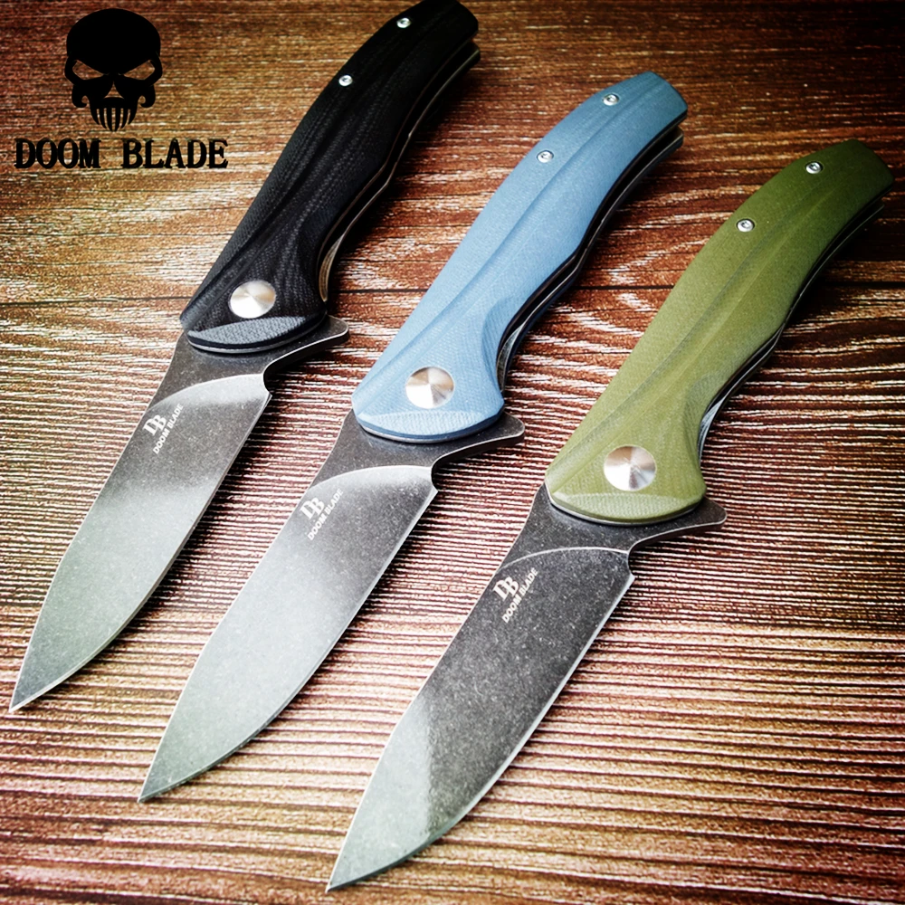 

200mm 100% D2 Blade Ball Bearing Knives G10 Handle Folding Knife Hunting Outdoor Survival Tactical Utility EDC Pocket Knife