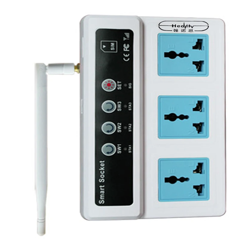 

High Quality Mobile Phone SMS GSM Wireless Remote Control 3 Socket Power Smart Switch1 EU Plug