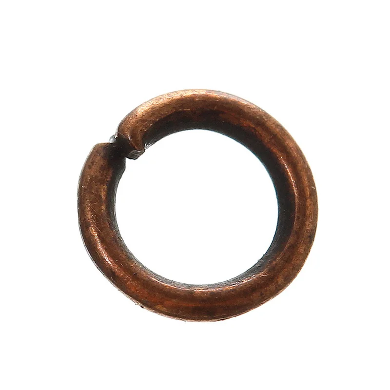 8SEASONS 1000PCs/Lot 6mm Open Jump Ring Findings Antique Copper Split Rings Connector For Diy Jewelry  Making Accessories