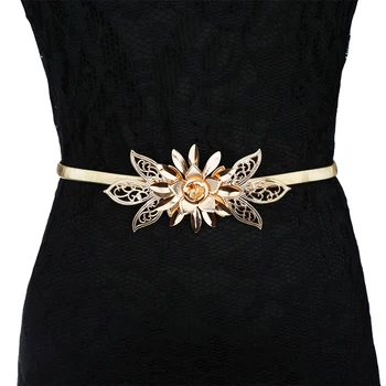 

Hot Women's Wild Dress Fashion Ladies Stretch Metal Elastic Bel Clothing Accessoriest Bow Women's Waist Chain