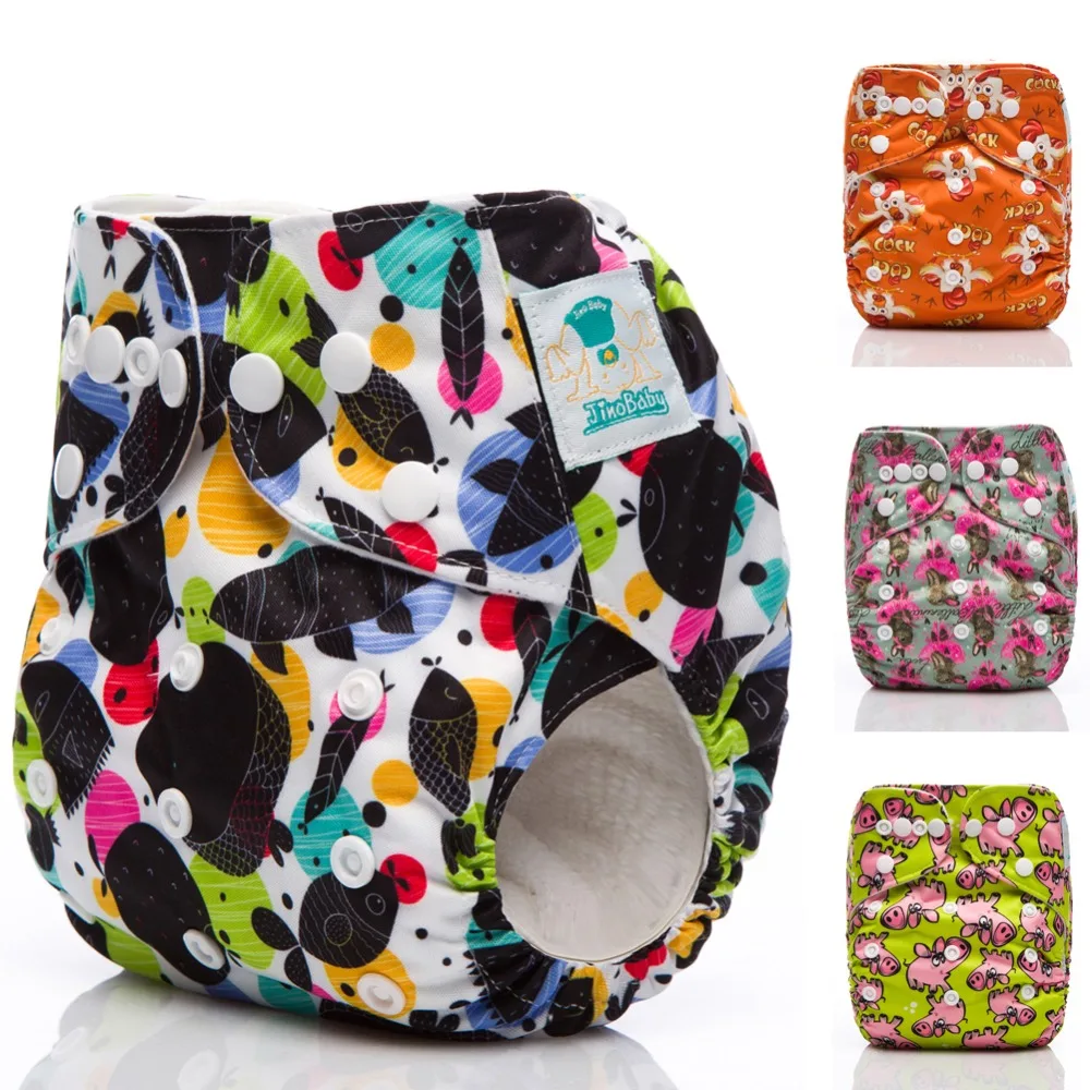 

JinoBaby Washable Diaper Pocket Couches Lavables Cloth Diapers Reusable Diaper Fits for Newborn to 13KGS