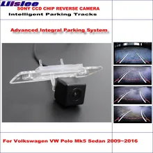 Liislee Dynamic Guidance Rear Camera For Volkswagen VW Polo Mk5 Sedan 2009~2016 HD 860 * 576 Pixels Parking Intelligentized liislee dynamic guidance rear camera for toyota ist urban cruiser 2007 2016 hd 860 pixels parking intelligentized