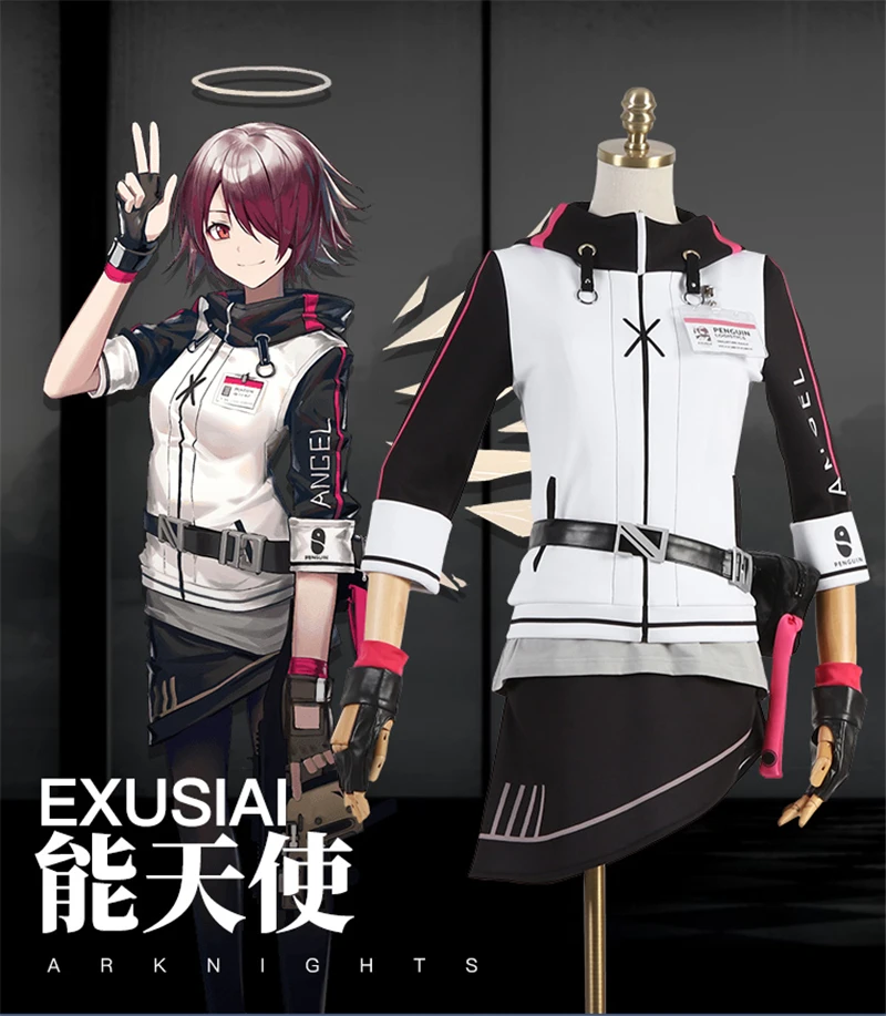 

Game Arknights Exusiai Cosplay Costume Halloween Carnival Dress Women Anime Uniform H