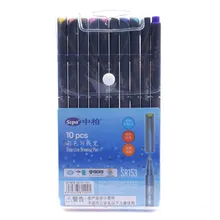 10 Цвета высокое качество Живопись Pen 0,38 мм Fine line школа рисования питания постоянного Mark Girls On Film/дерево/ткань металл/стекло