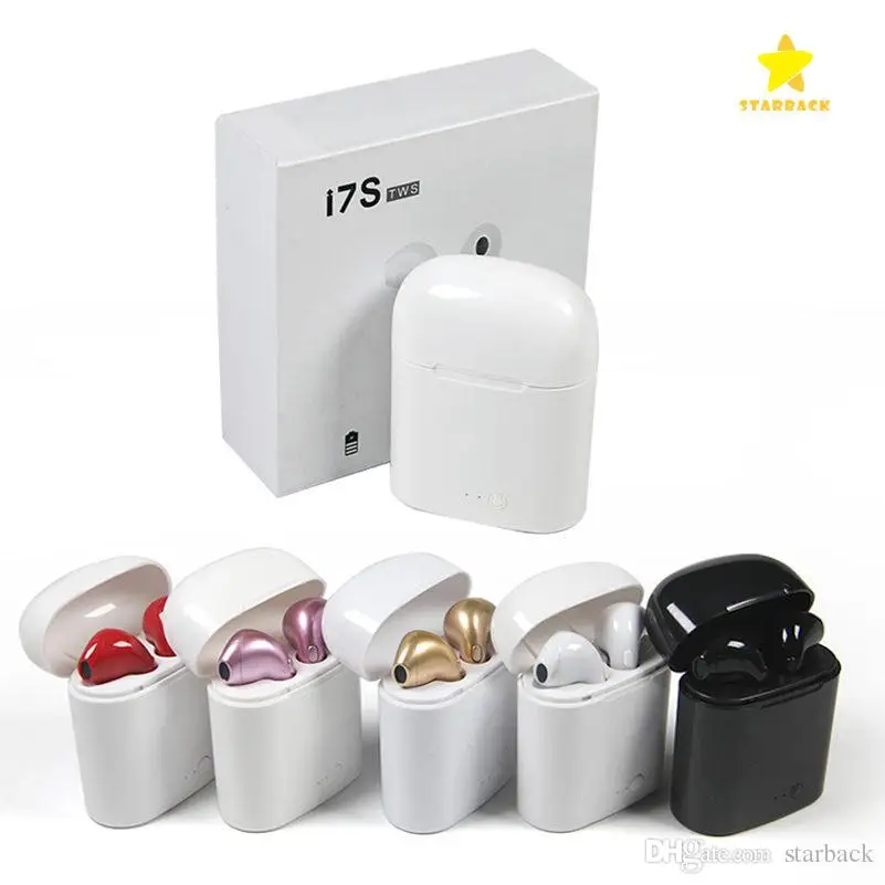 

I7S TWS Wireless Bluetooth Earbuds Earphones with Charging Box Twins Mini Bluetooth Earbuds Earphones Dynamic phones In-Ear