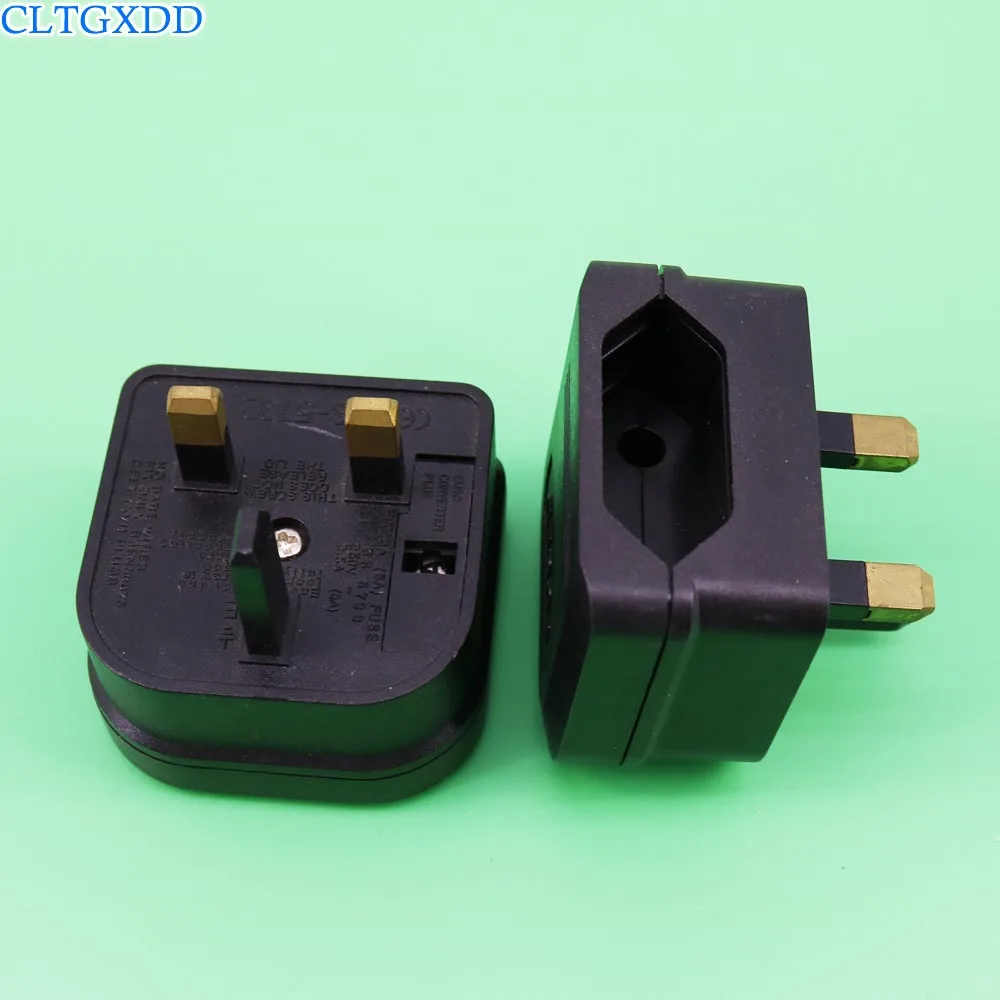 Portable UK to EU AC Power Plug Adaptor Connector