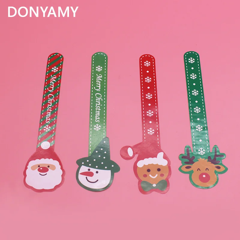 40pcs Long Christmas Cake Seal Sticker Gift Push Pop | Дом и сад