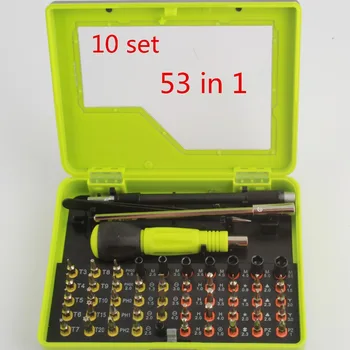 Price 10 Set 53 In1 Multi-purpose Precision Magnetic Screwdriver Set PC Notebook Phone Opening Tools Free Shipping