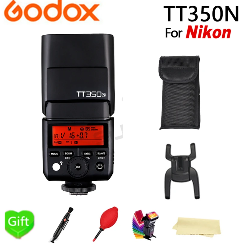 

Godox Mini TT350N Speedlite TTL HSS 1/8000S GN36 Camera Flash Pocket lights TT350 Fire by XIT X1T-N Trigger for Nikon Camera