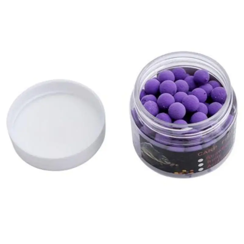 

TOP!-1 Box Smell Pop up Fishing Lure Boilies Floating Carp Baits Soluble in Water Purple-Sweet Potato 14mm
