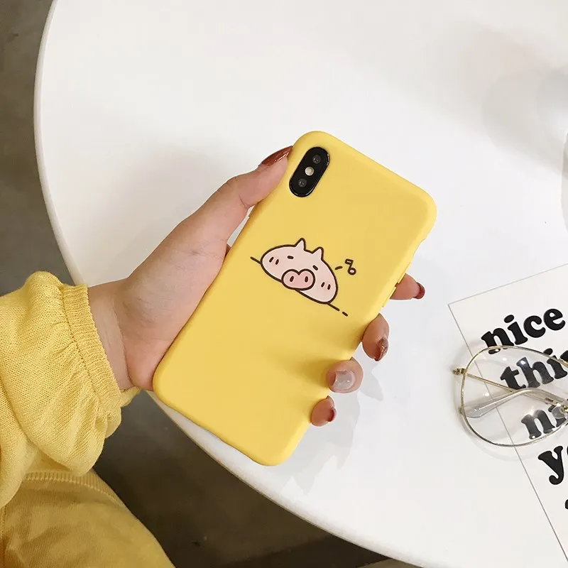 Милый поросенок чехол для телефона iPhone6 6 S 7 8 плюс ТПУ силиконовый iPhoneX XR XS MAX
