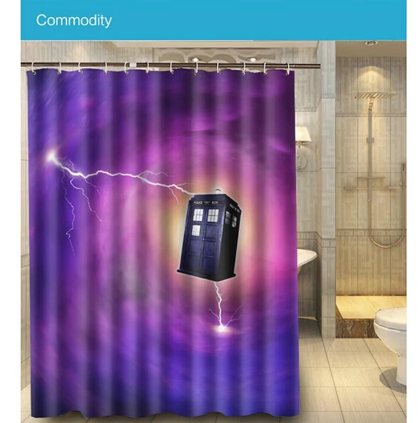 2016 Bathroom Docor Doctor who Through time and space Shower Curtain