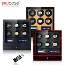 FRUCASE роскошные часы winder автоматический дисплей для 4 часов 6 часов контроль остановки, когда крышка открывается светодиодный светильник