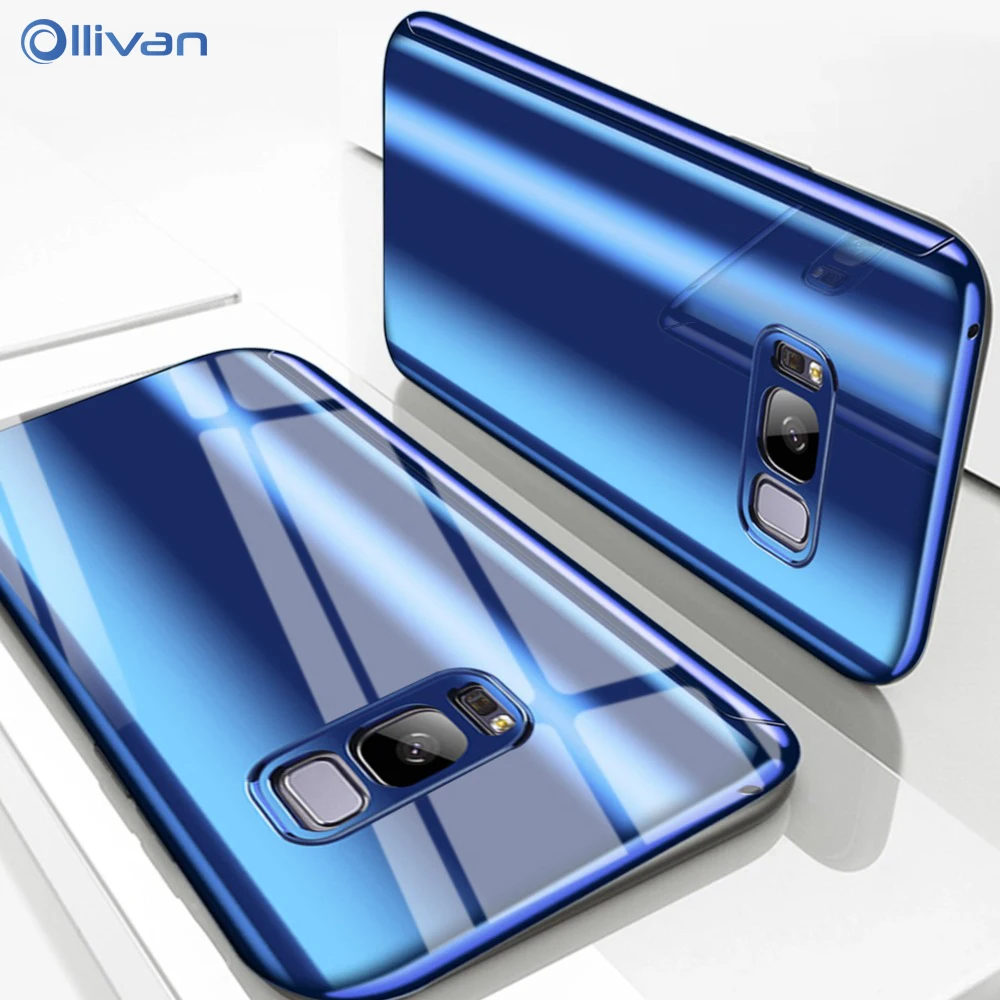 

OLLIVAN Mirror Case For Samsung Galaxy S8 S9 S7 Note8 360 Full Body Protective Cover Cases For Samsung S8 Plus Phone Cases Film