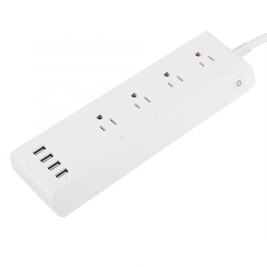 4 порта USB и штепсельные вилки стандарта США умная розетка с дистанционным